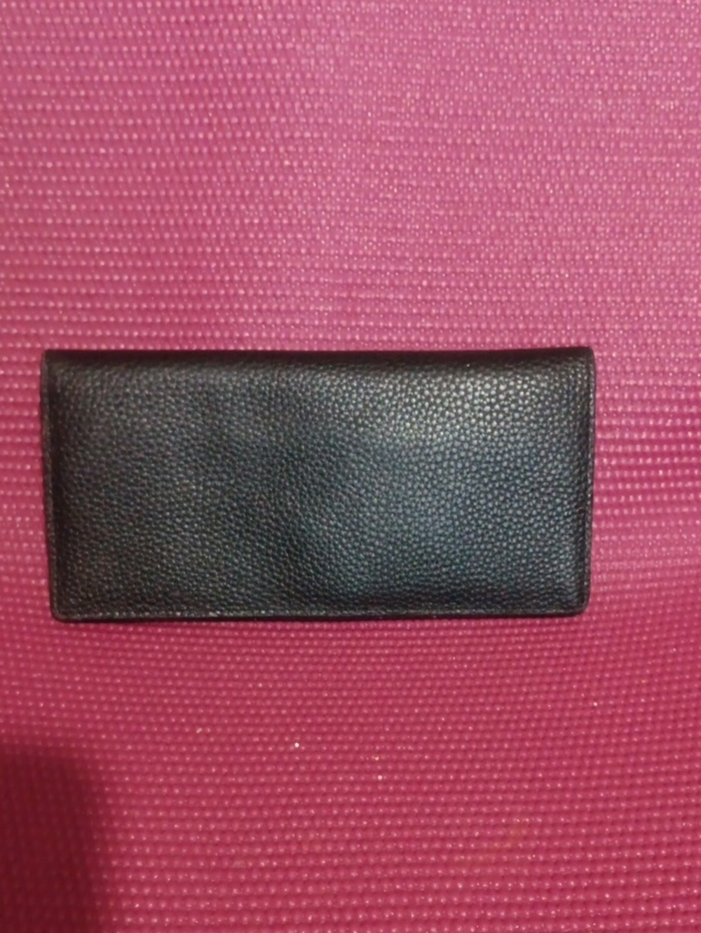 Classic Black Leather Long Wallet - Women's Wallet